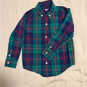 Janie and Jack Colorful Plaid Button-Down Shirt